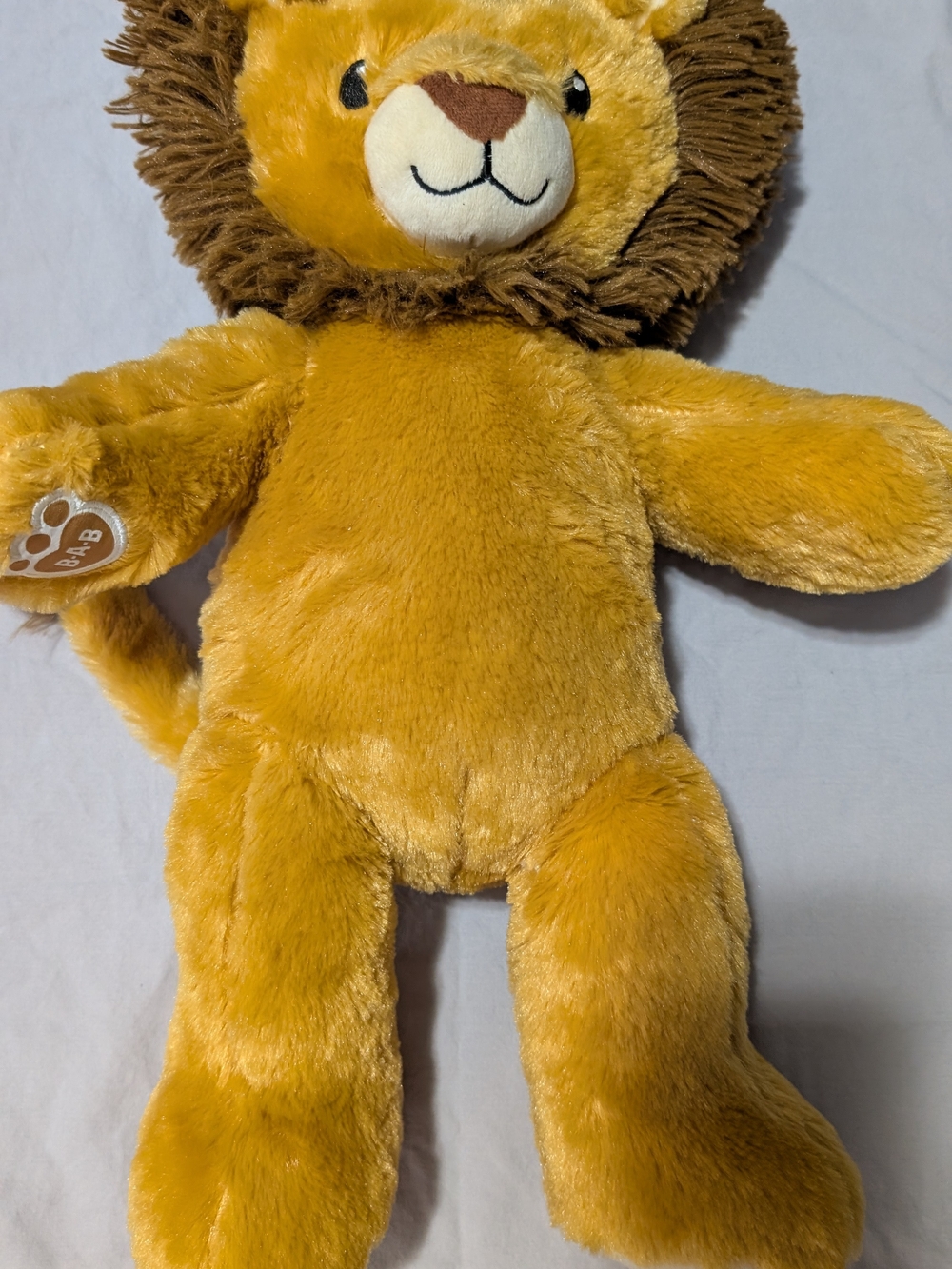 BAB Lion Heart Build A Bear Stuffie Plus Love Loveable Lion  EUC  *BIN